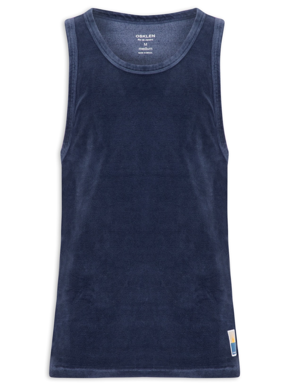 Regata Masculina Velvet Marmorizado Dyed - Azul