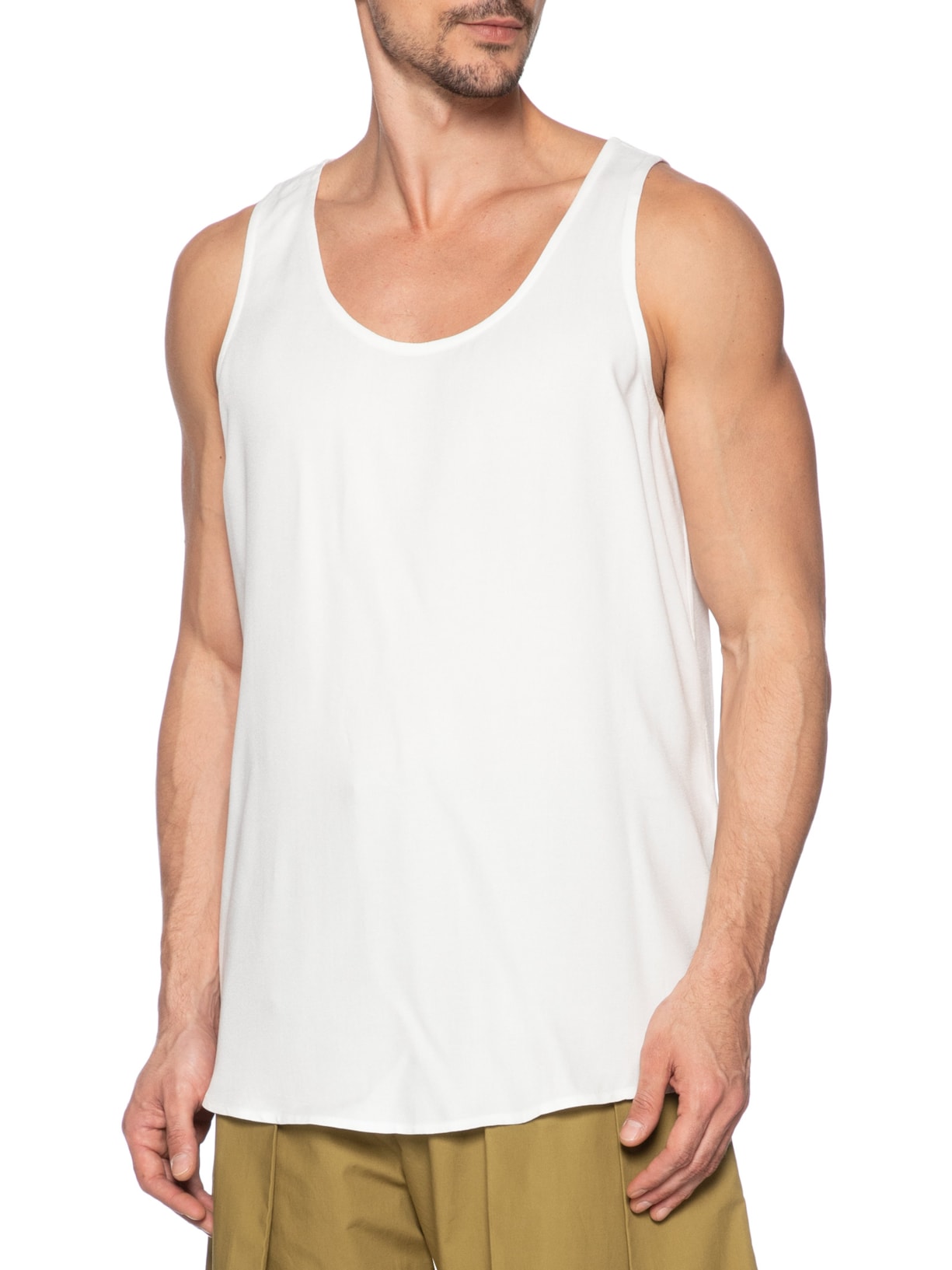 Regata Masculina Viscose Branco Handred