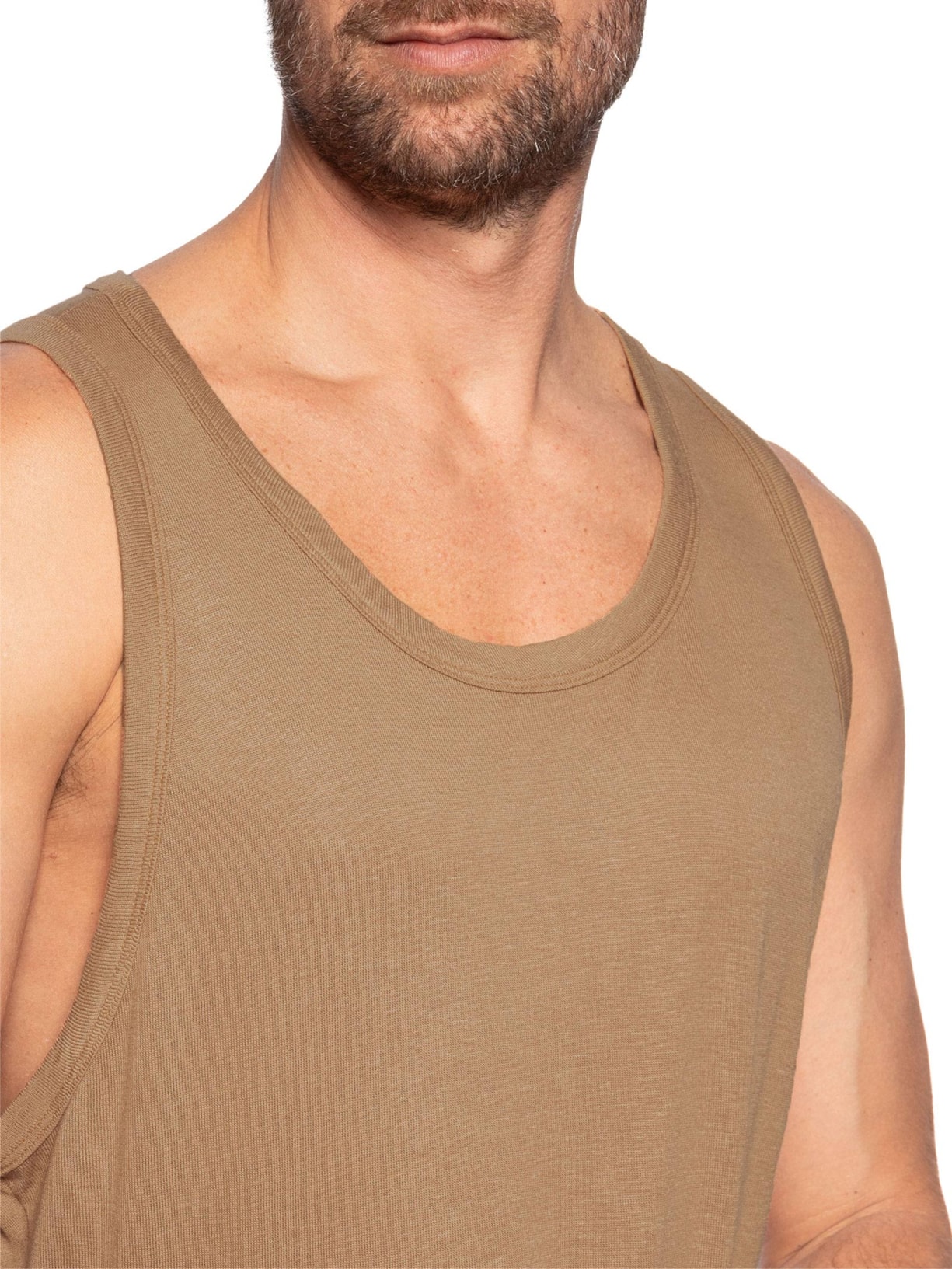 Regata Masculina Visual Linen Cut Marrom Osklen