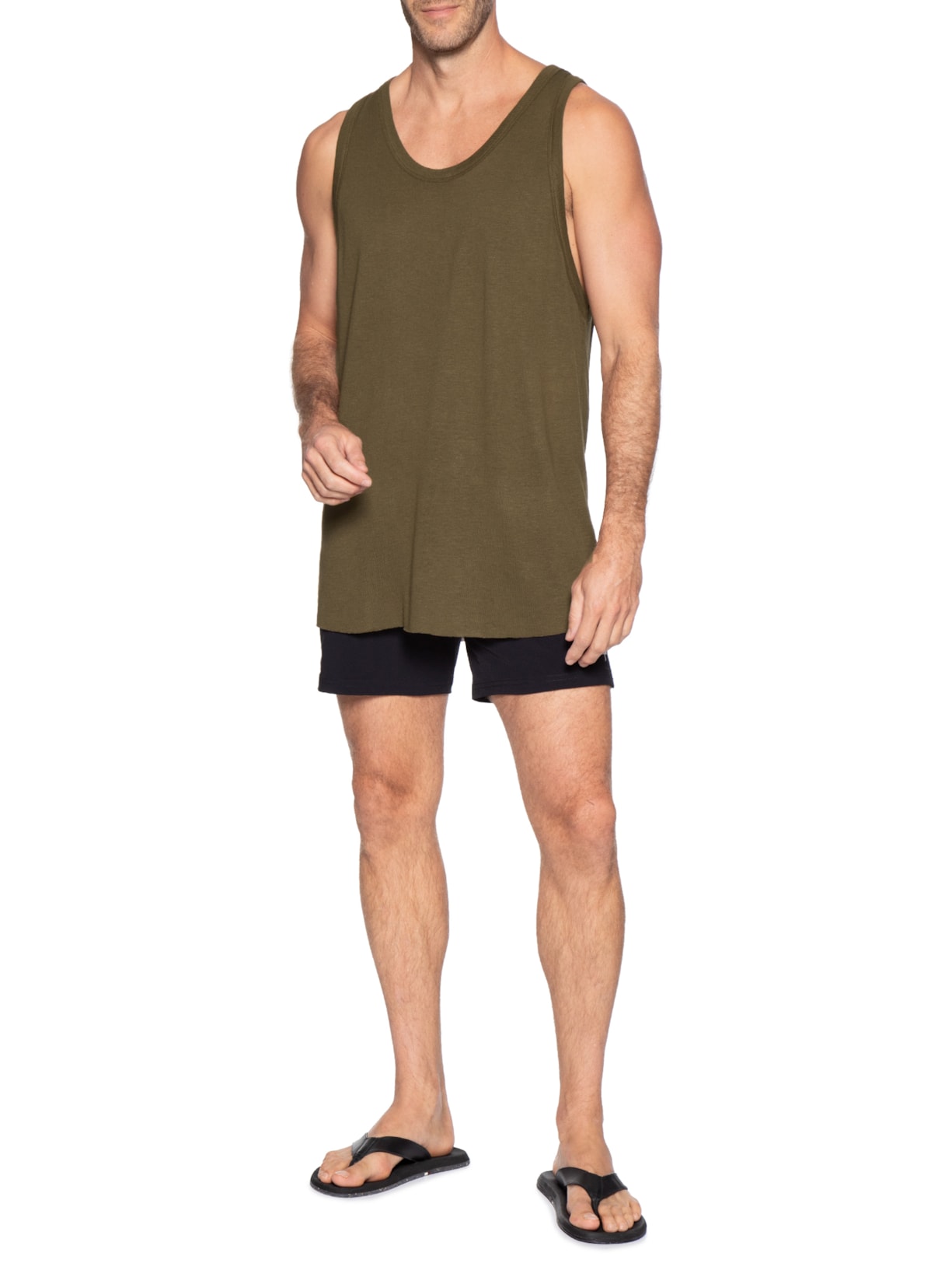 Regata Masculina Visual Linen Cut Marrom Osklen