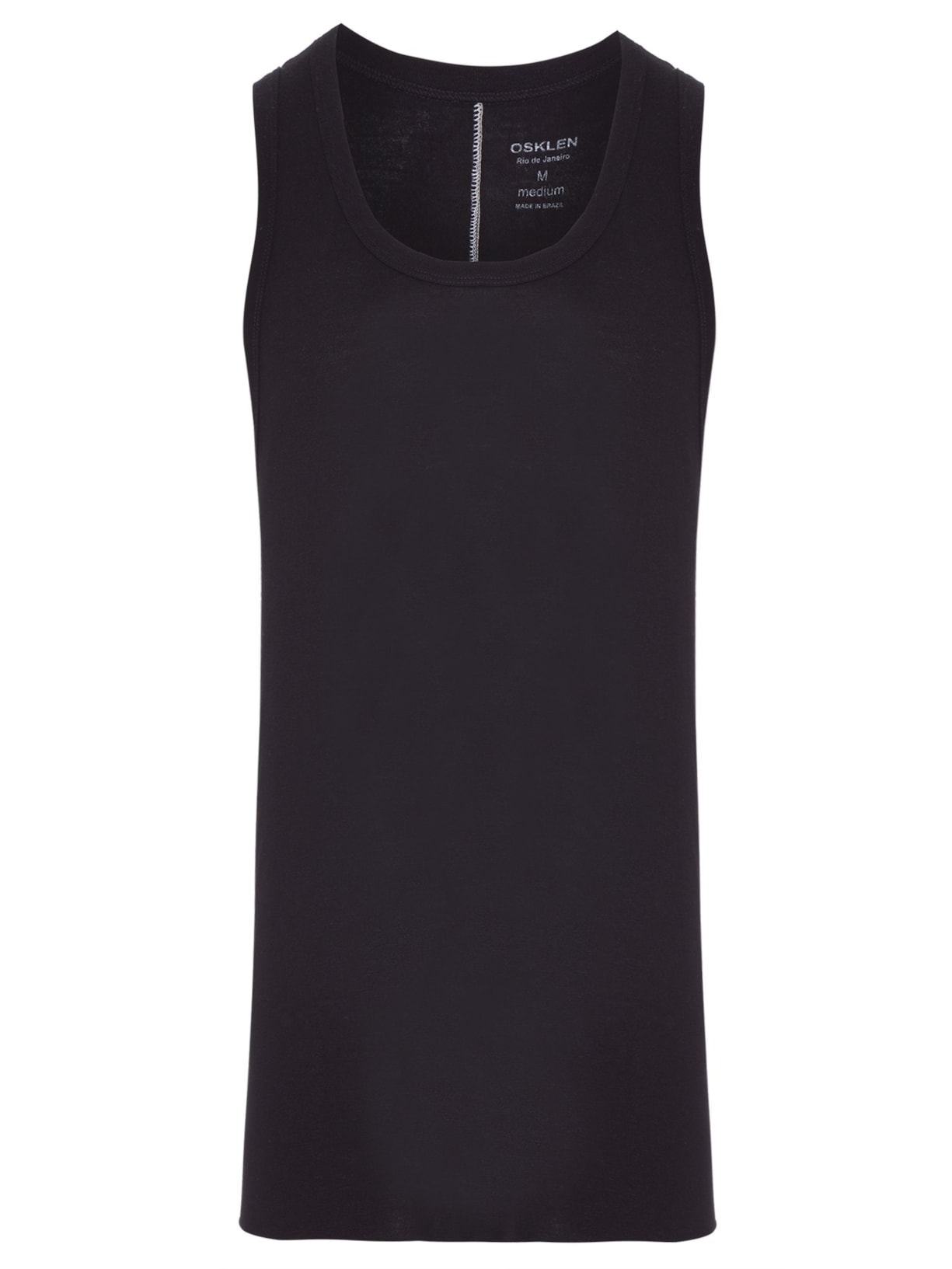 Regata Masculina Visual Linen Cut - Preto