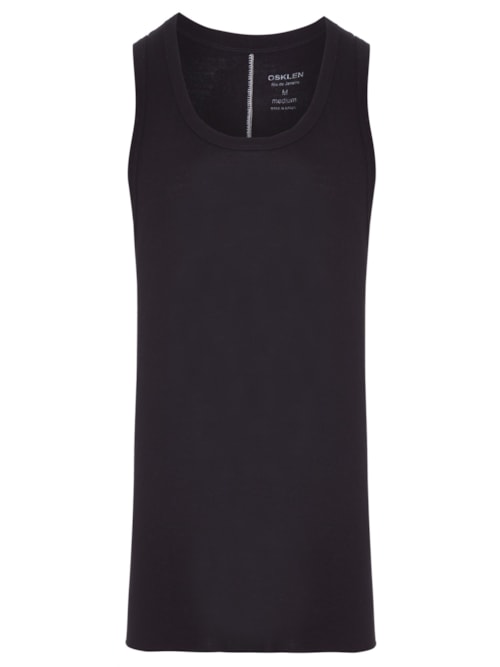 Regata Masculina Visual Linen Cut - Preto