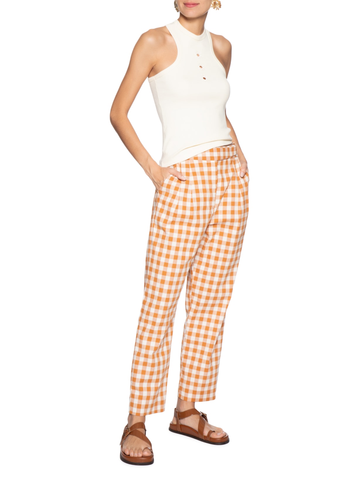 Regata Ribana Bordado Sol – Amarelo Dress To