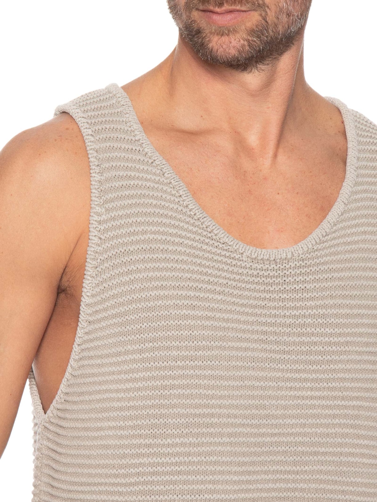 Regata Tricot Masculina Cotton Rustic Bege Osklen