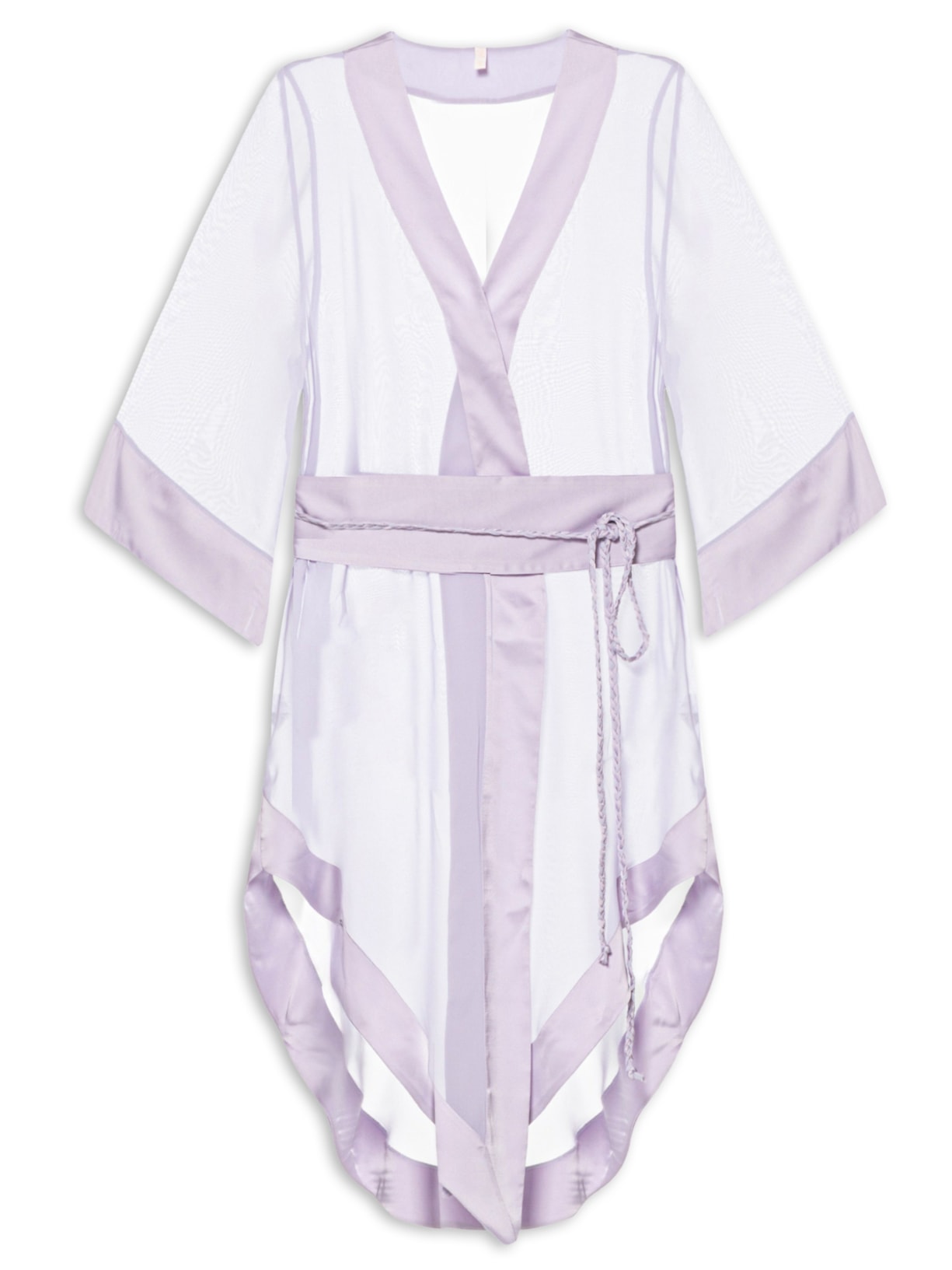 Robe Curto Manga Média Chiffon Frigg - Lilás