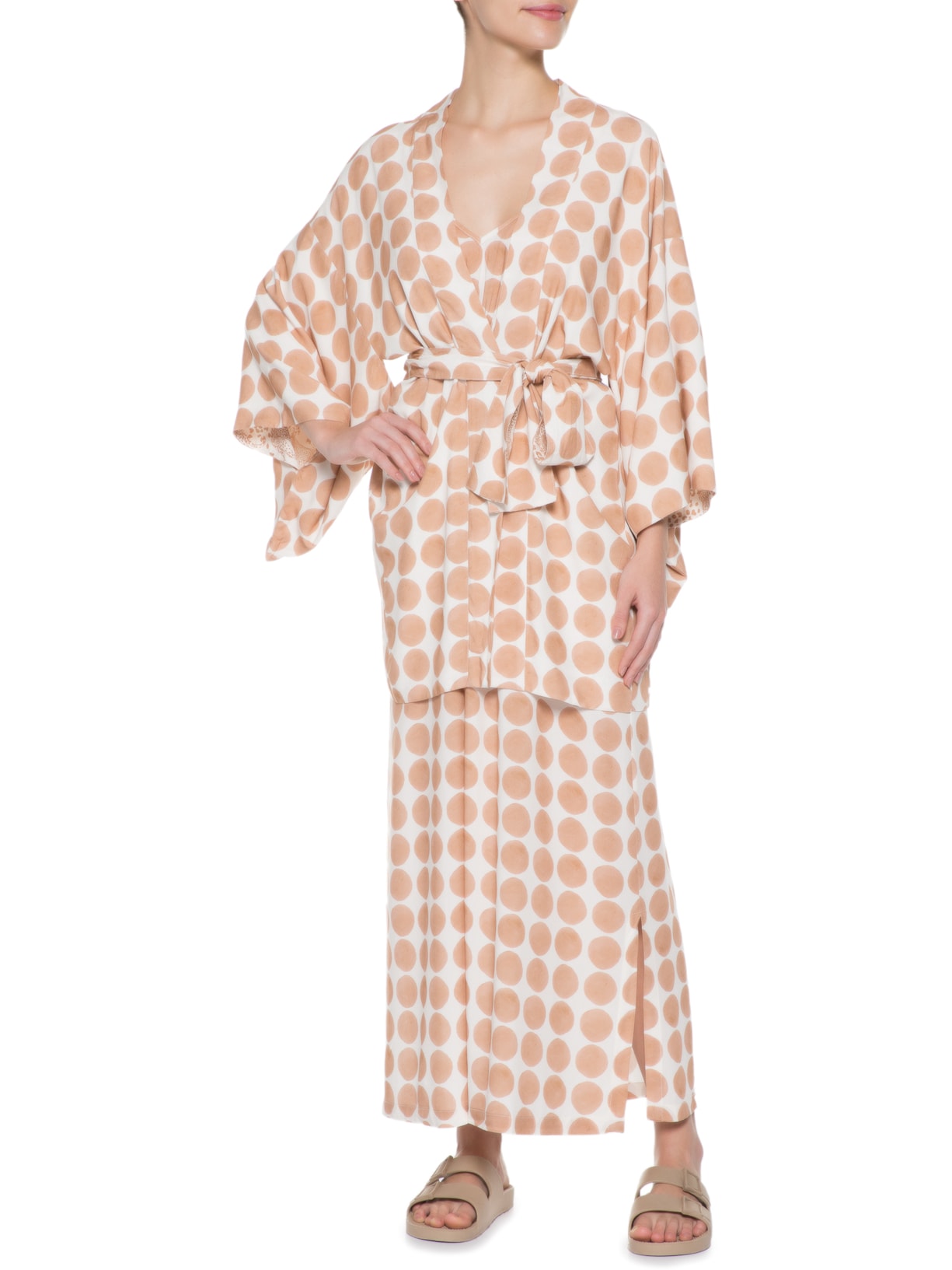 Gii Sleepwear Robe Dupla Face Safari Off White