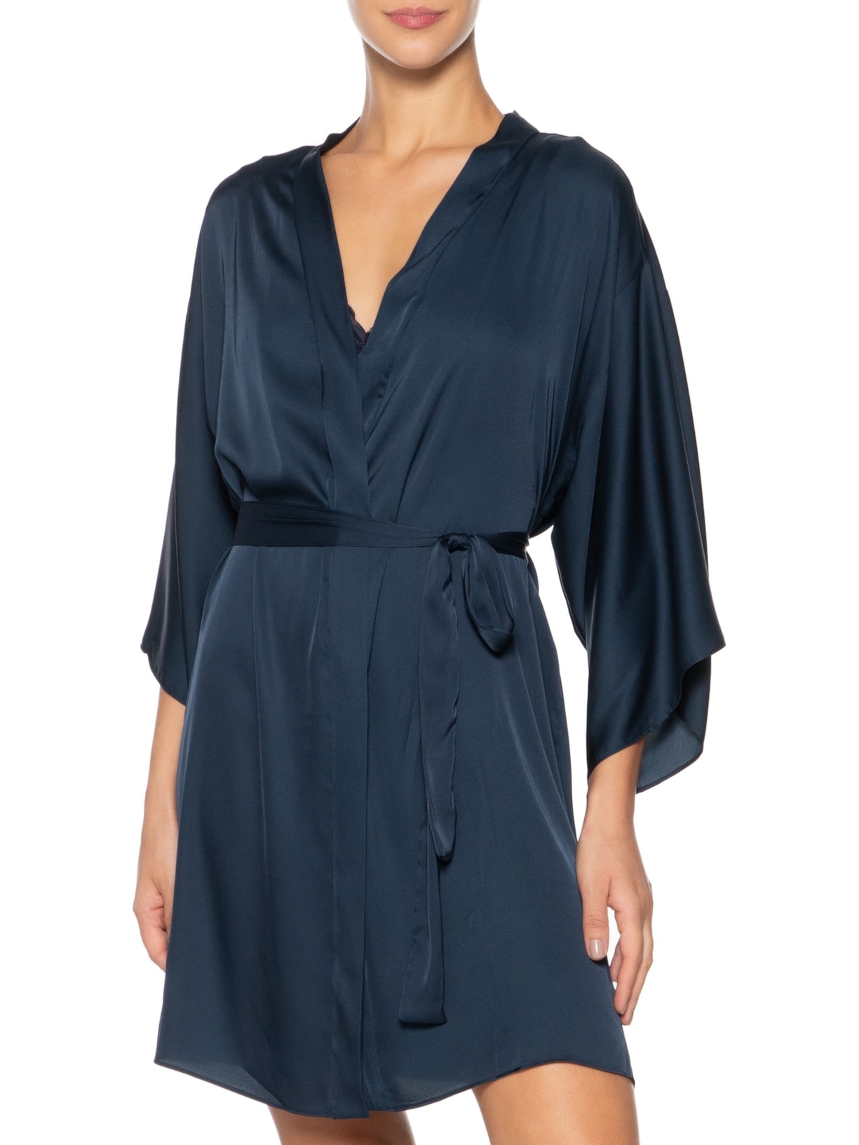 Robe Em Cetim Grace Azul Hope