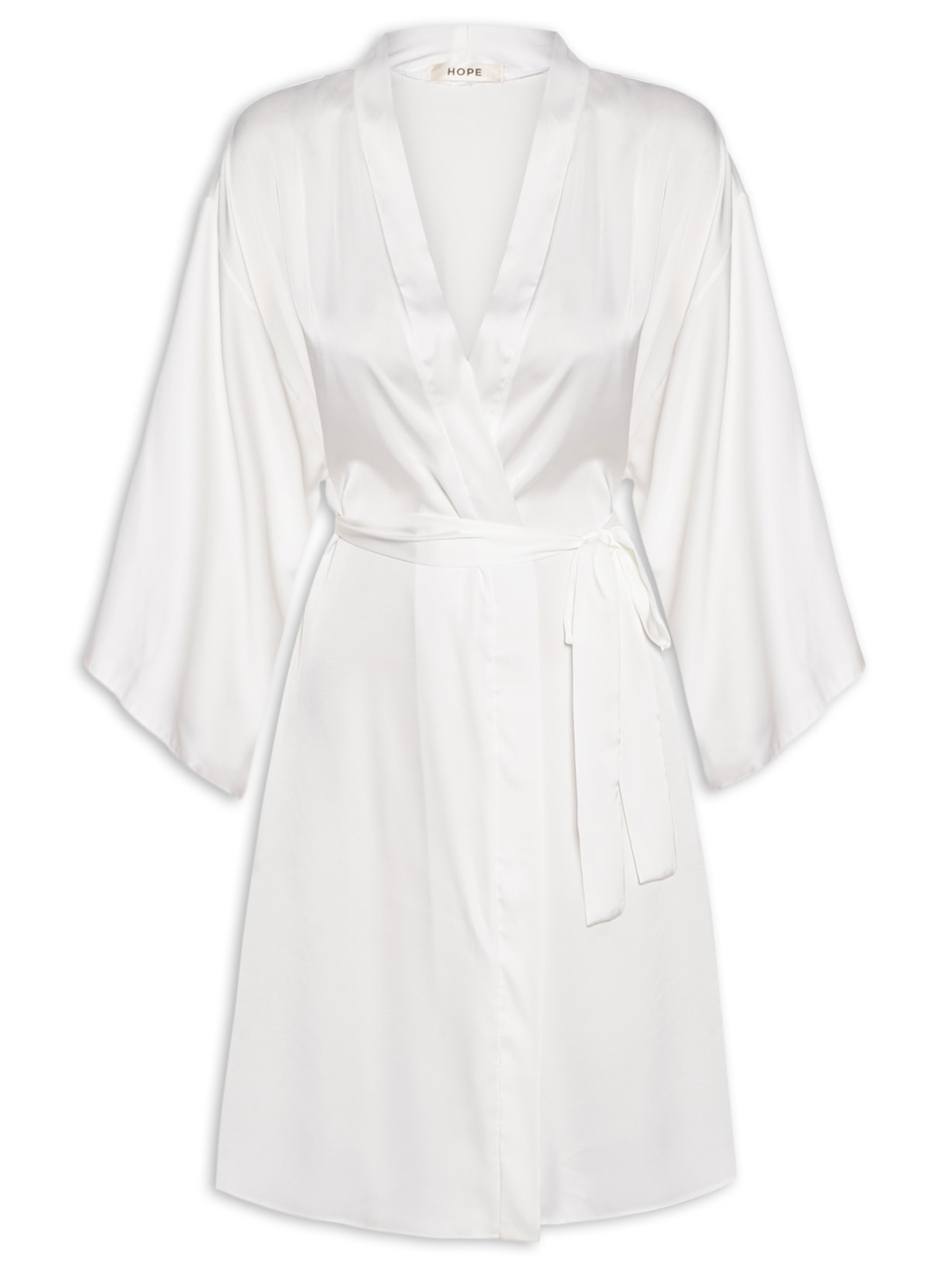 Robe Em Cetim Grace Branco Hope