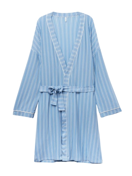 Robe Em Modal Oxford Stripes - Azul