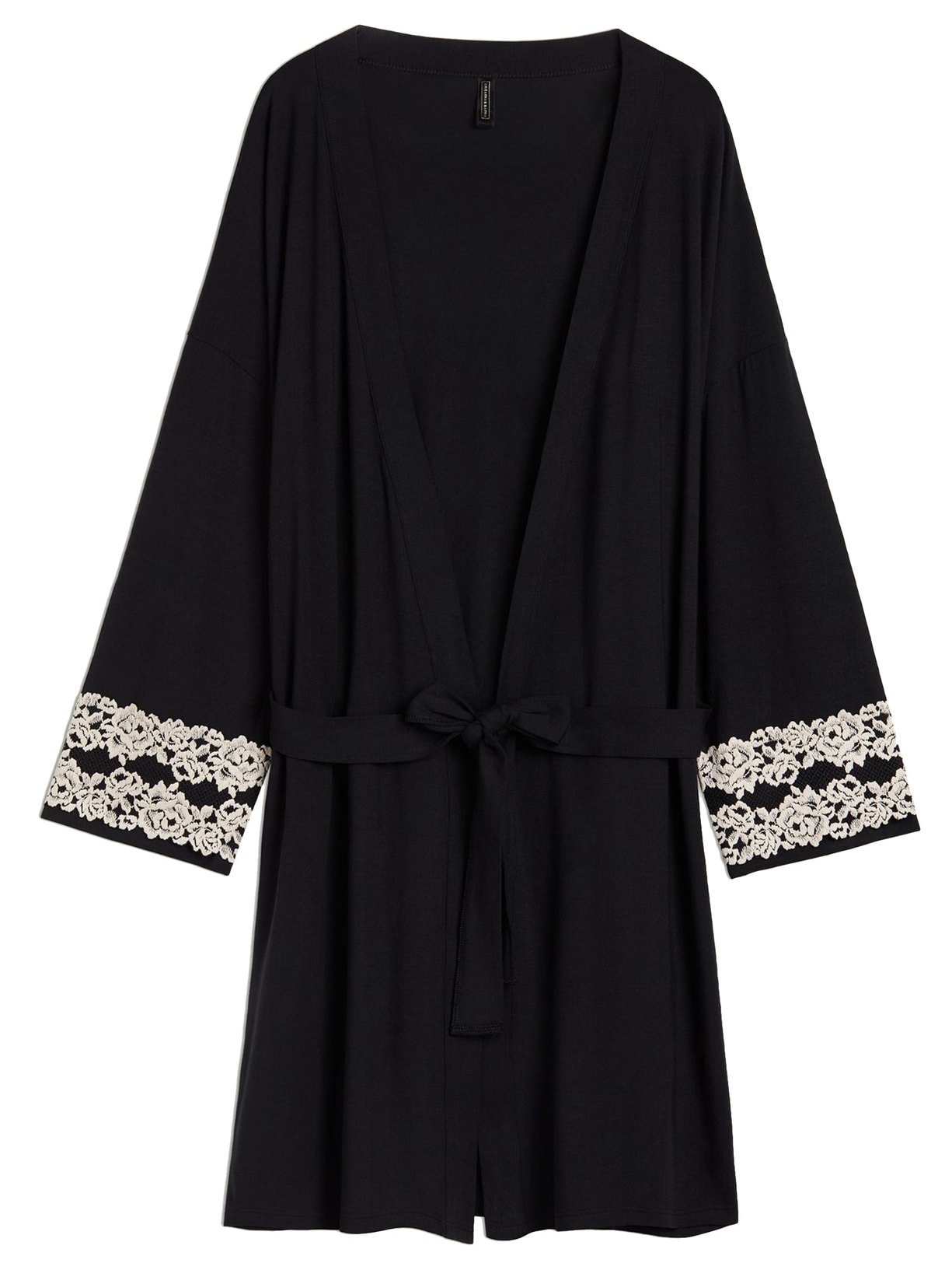 Robe Em Modal Pretty Flowers - Preto