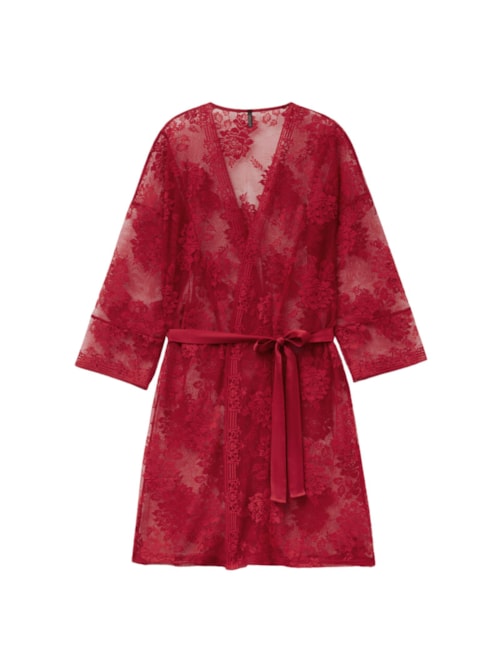 Robe Em Renda La Femme Fatale - Vermelho