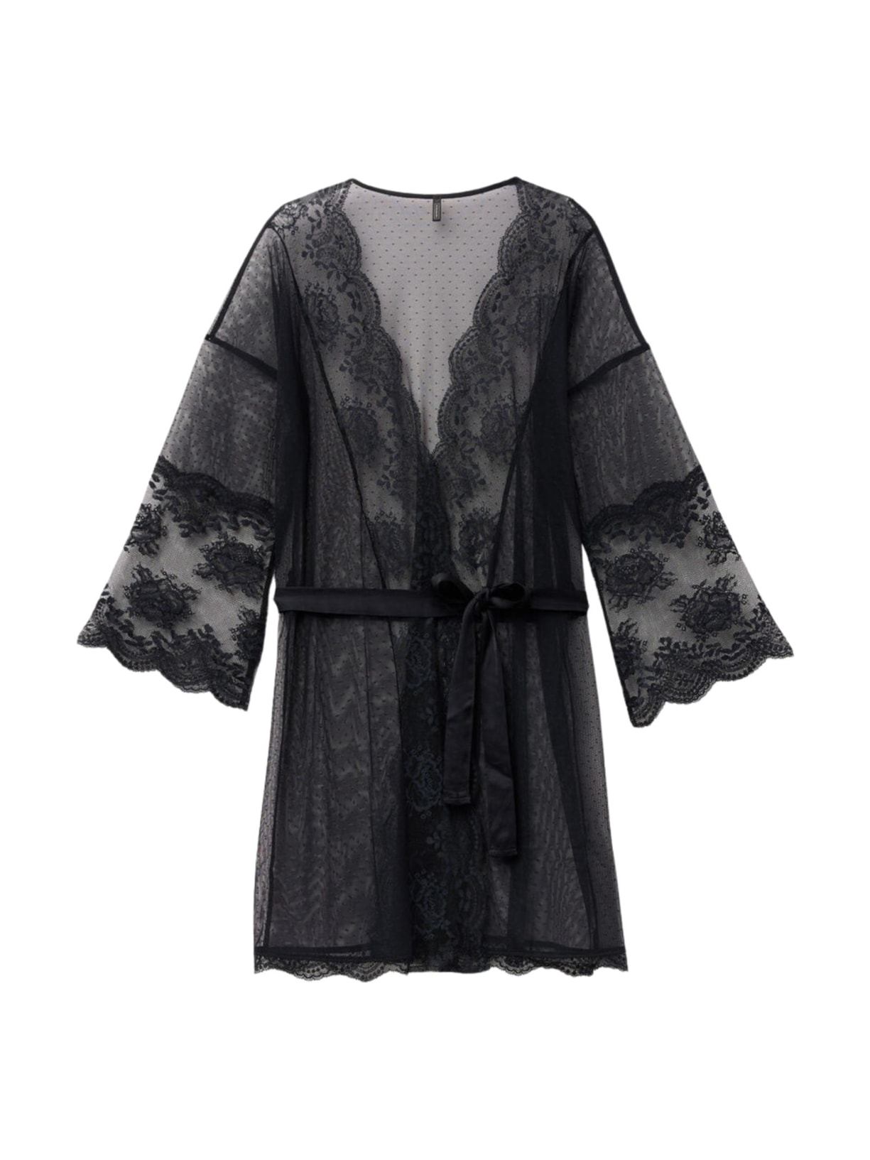 Robe Em Tule e Renda La Vie En Rose Preto Intimissimi
