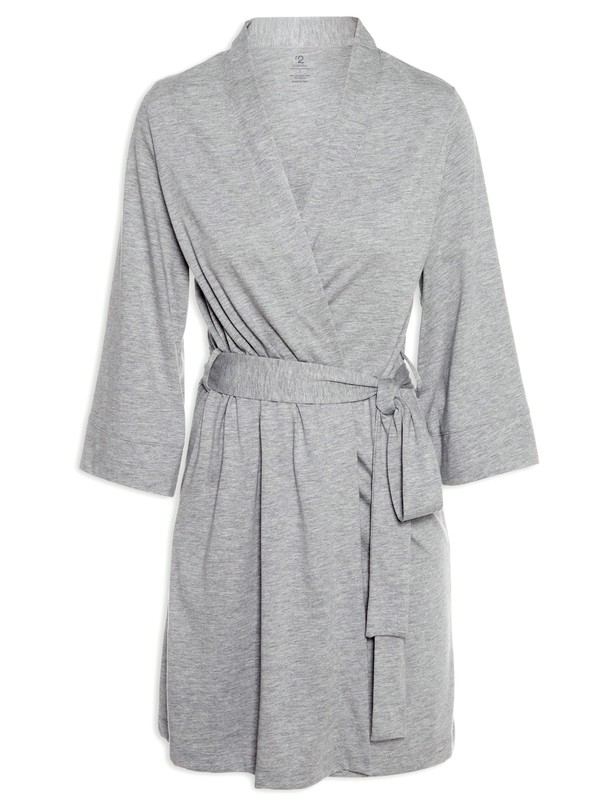 Robe Feminino De Algodão Pima - Cinza