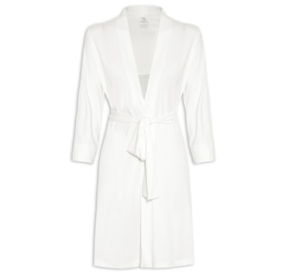Robe Feminino De Algodão Pima - Off White
