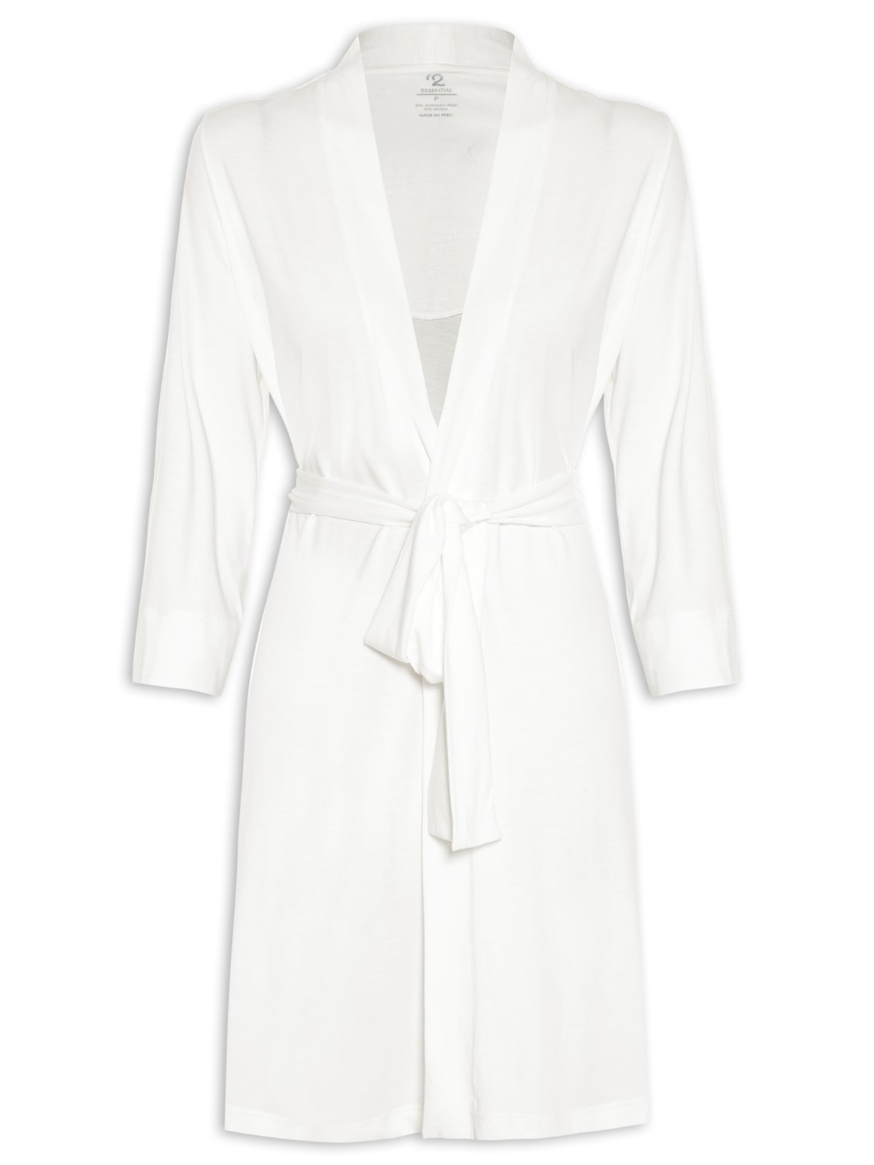 Robe Feminino De Algodão Pima - Off White