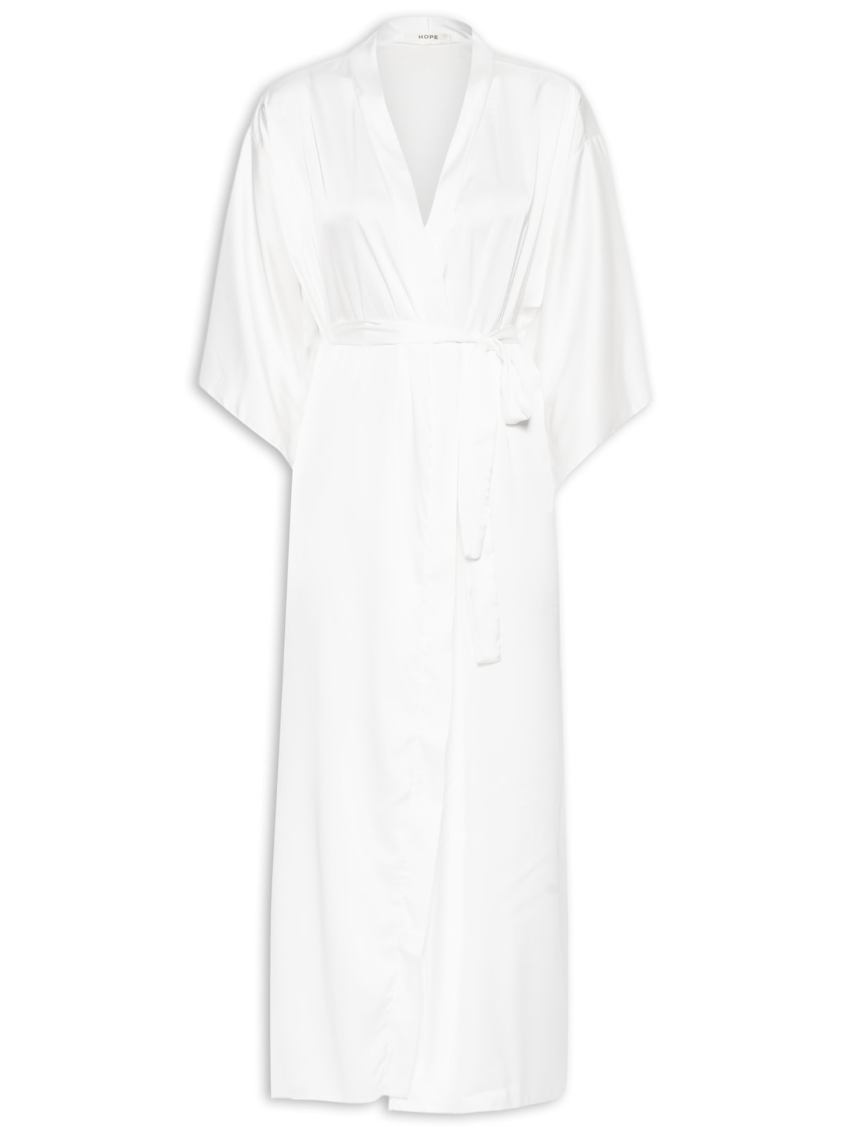 Robe Longo Em Cetim Valência Honeymoon Branco Hope