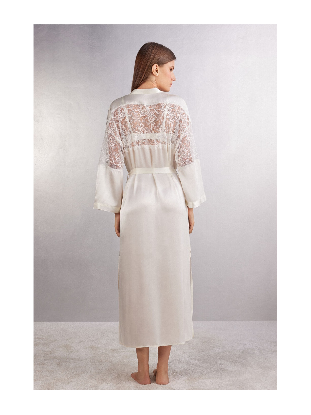 Robe Longo Em Seda Her Beauty Marfim Intimissimi