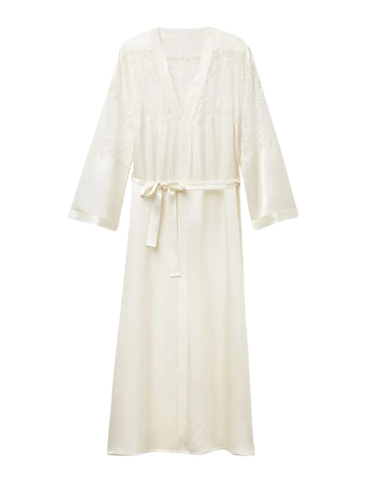 Robe Longo Em Seda Her Beauty Marfim Intimissimi