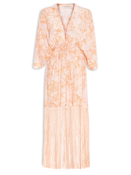 Robe Longo Franzido - Rosa