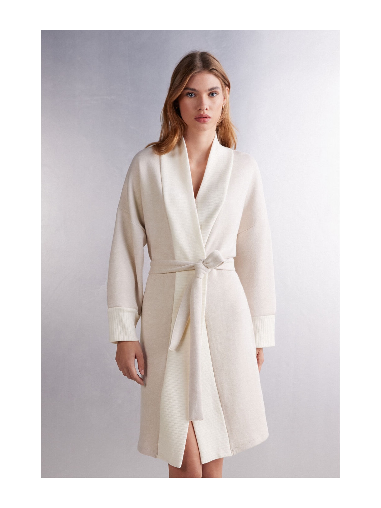 Roupão Em Malha Winter Wonderland Off-White Intimissimi