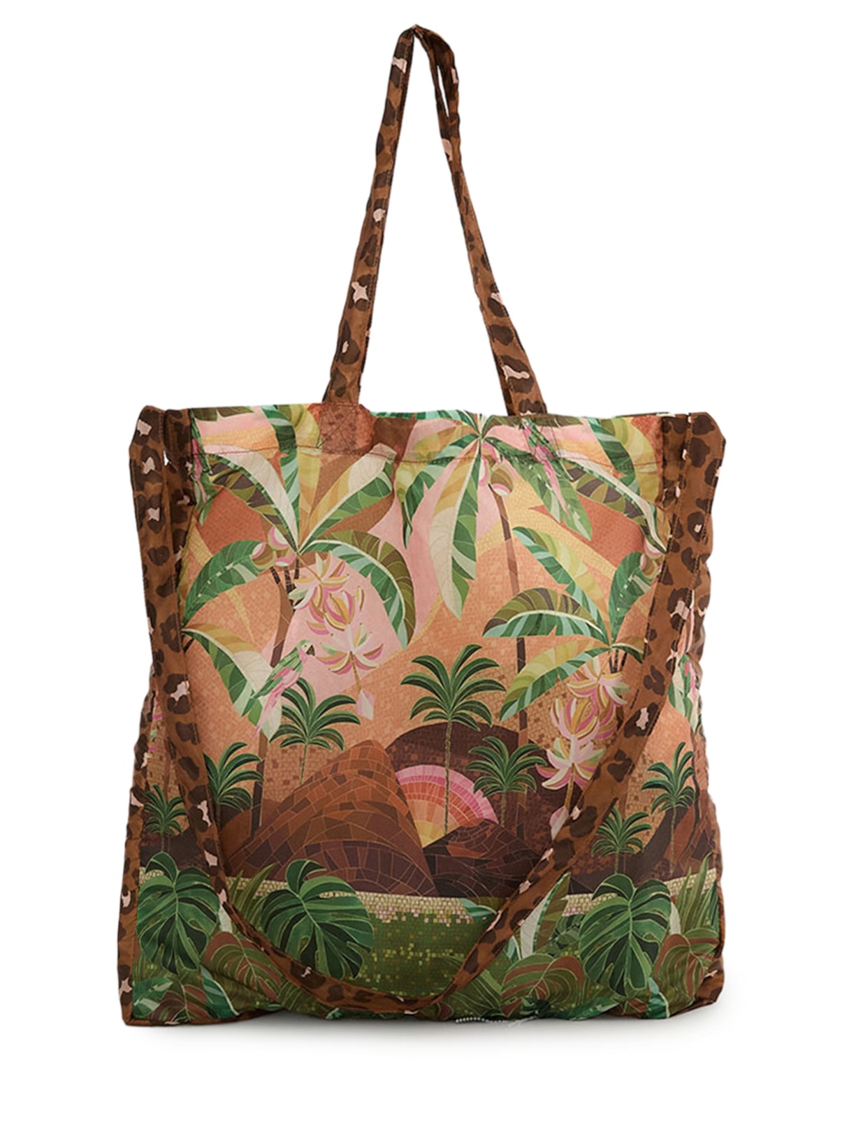 Sacolinha Feminina Me Leva Rio De Mosaico Marrom Farm Etc