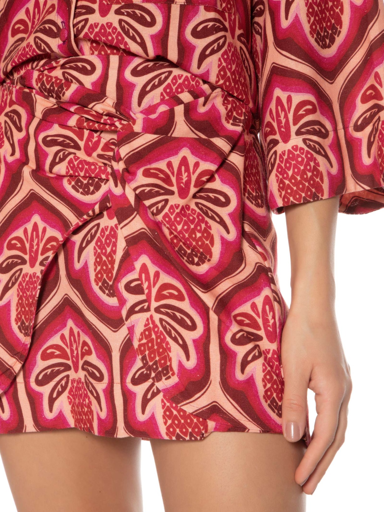 Saia Abacaxi Cobogó Rosa Farm