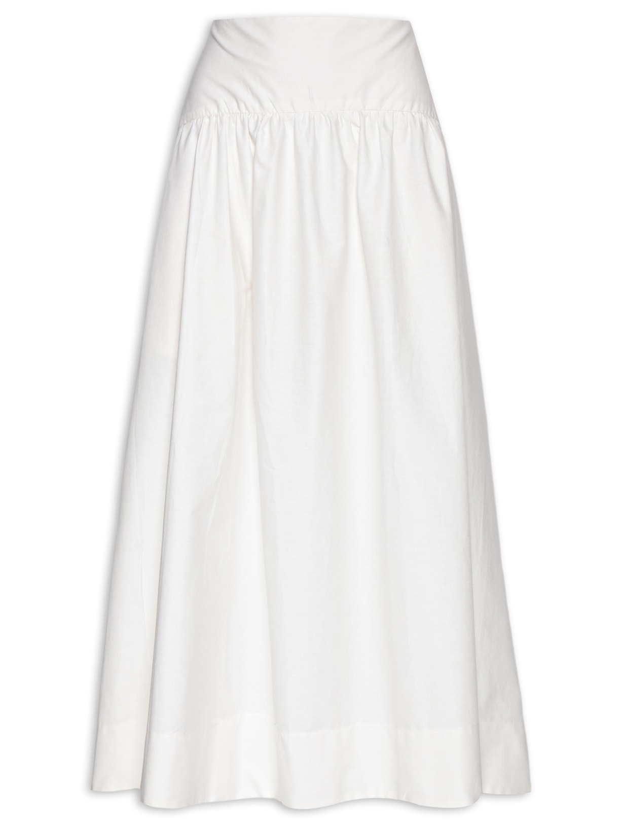 Saia Ampla Pala Bolso - Branco