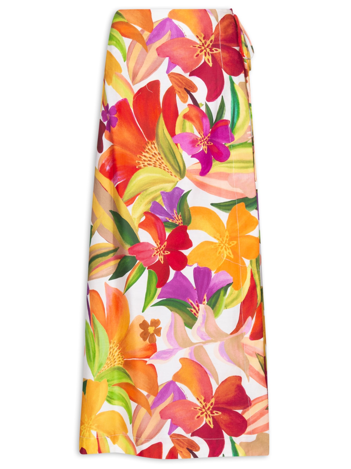 Saia Artsy Flor - Vermelho