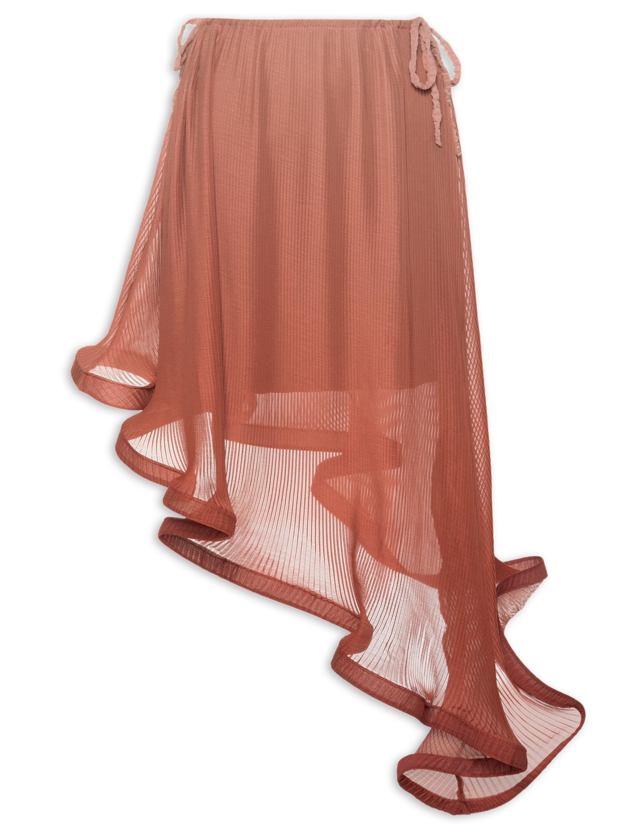 Saia Assimétrica Veggie - Marrom