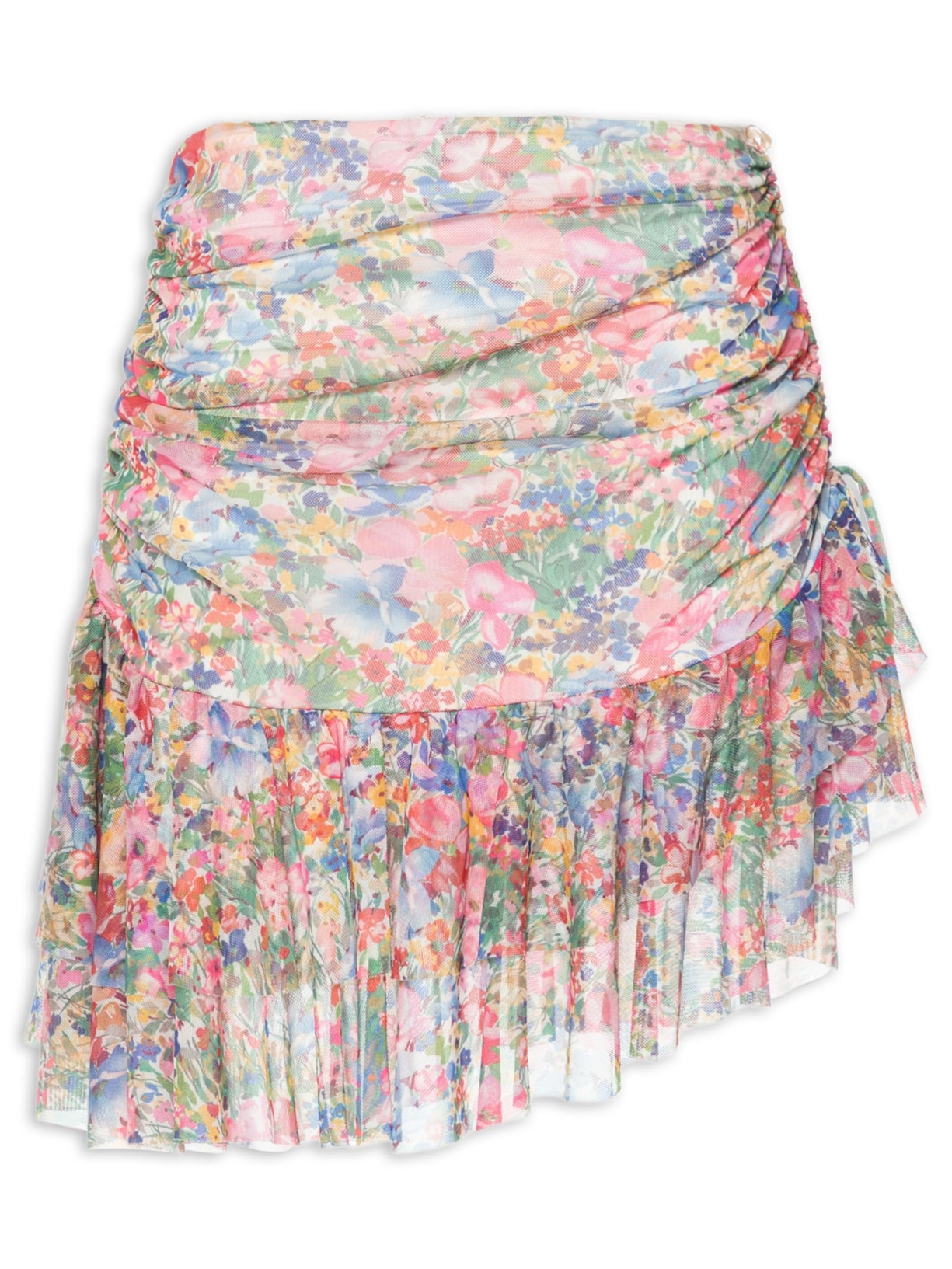 Saia Babado Tule Camponesa - Rosa