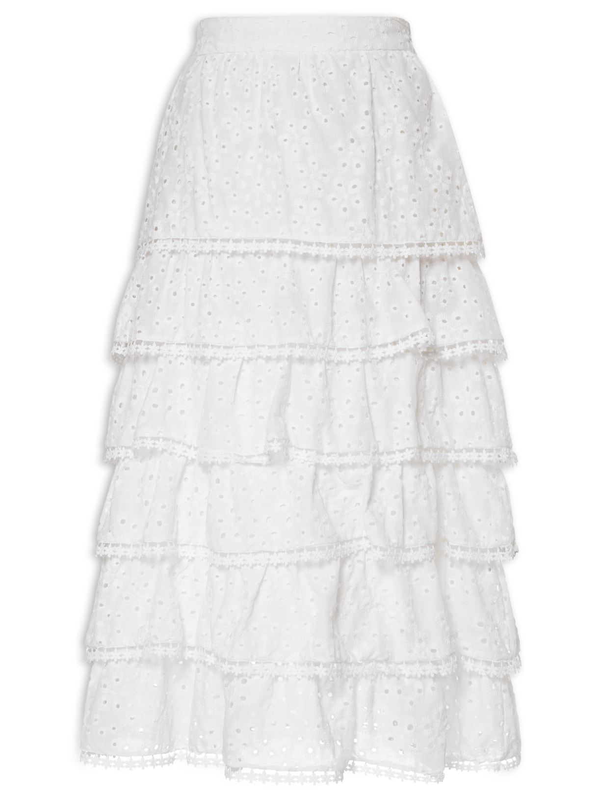 Saia Babados Laise - Branco