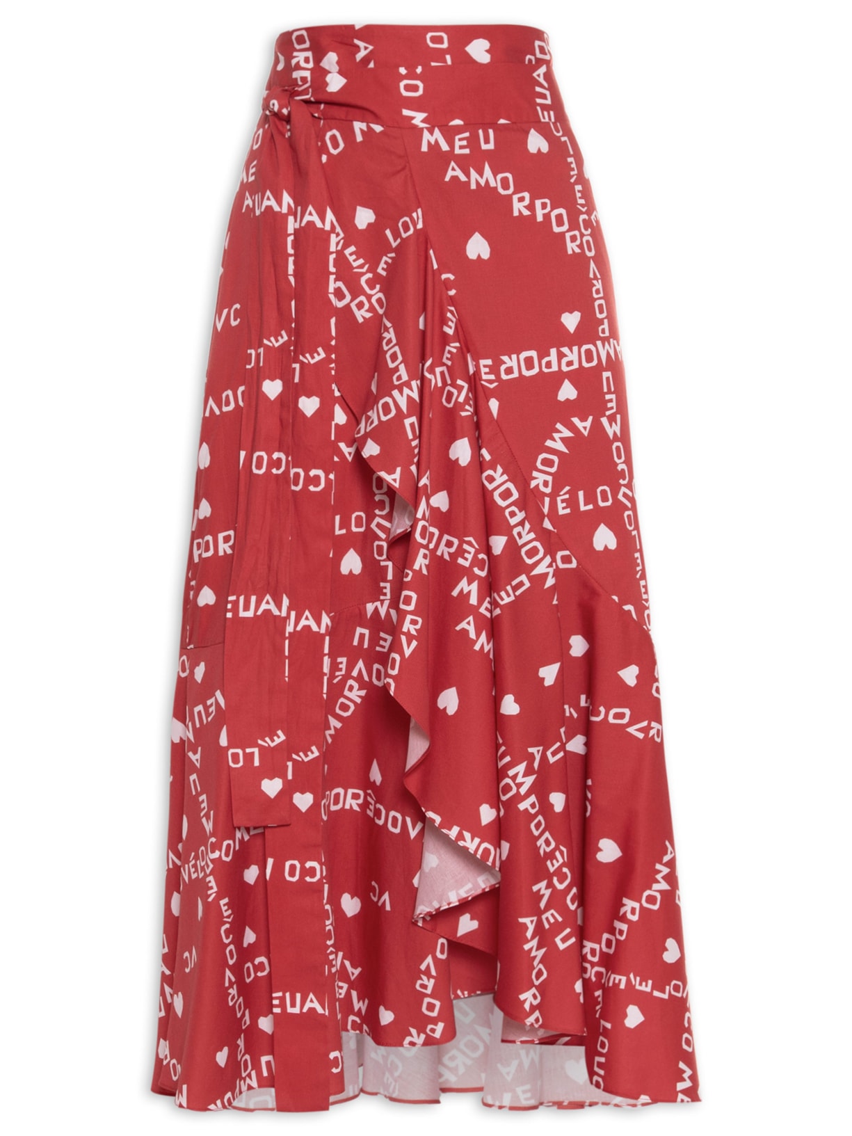 Saia Babados Louco Amor - Vermelho