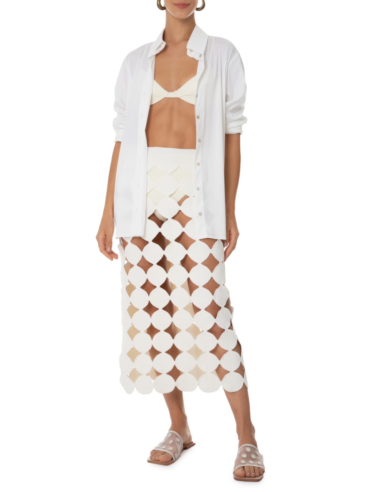 Saia Balneário Off White Anselmi