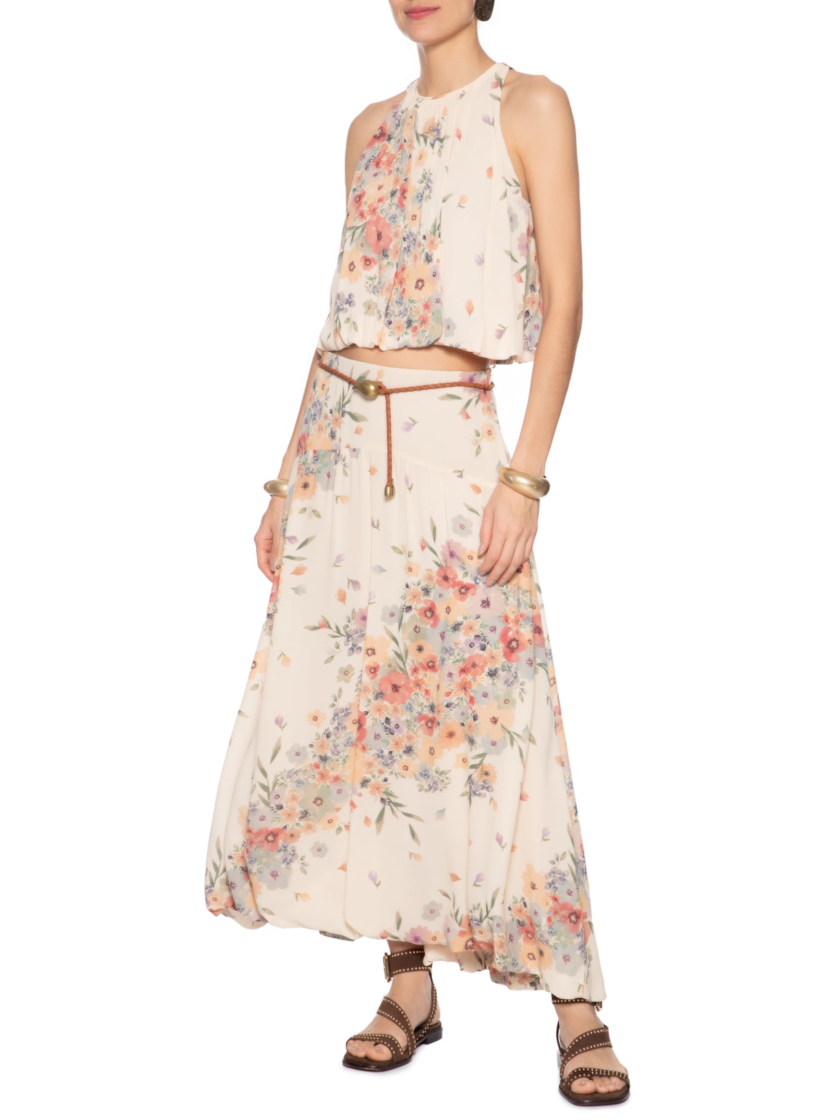 Saia Balonê Allure Bege Maria Filó