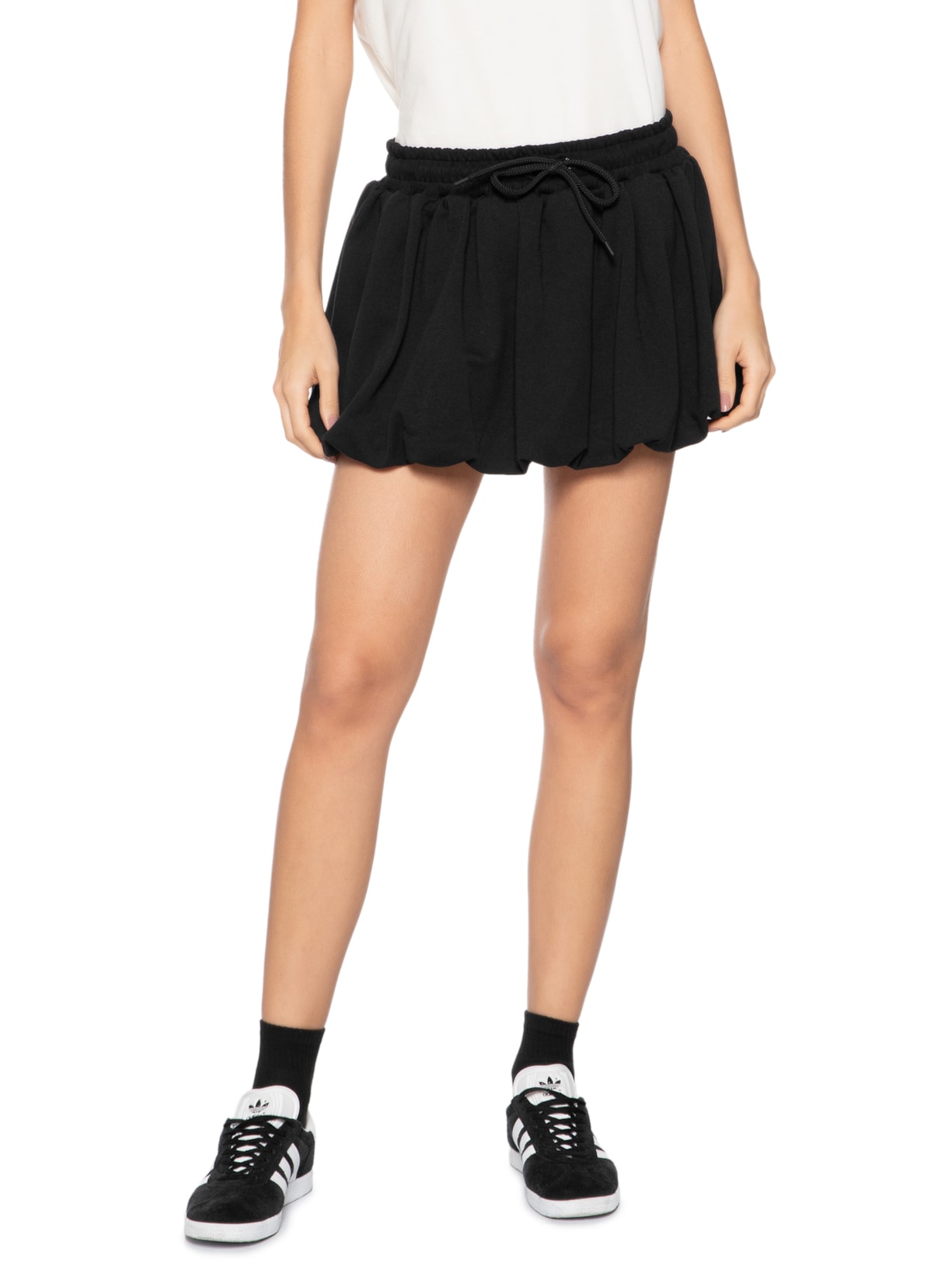 Saia Balonê Moletom Preto Farm