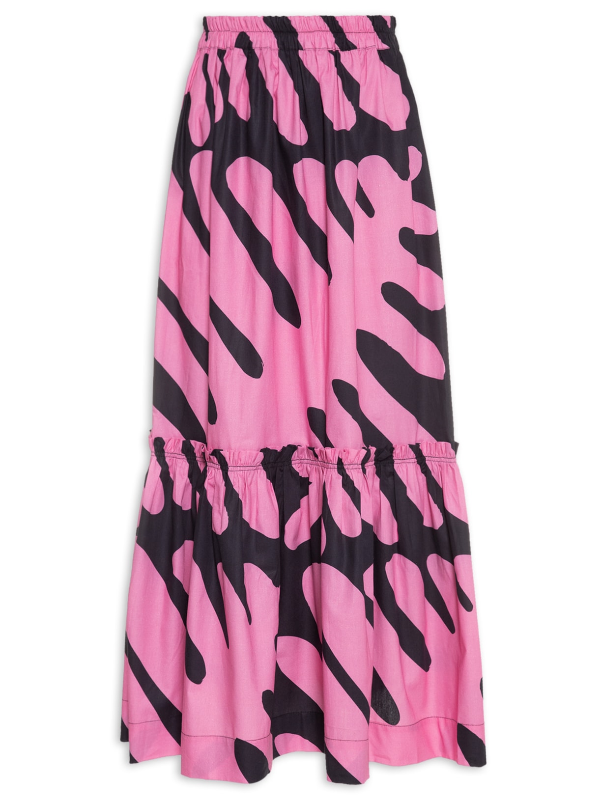 Saia Barrado Splash - Rosa