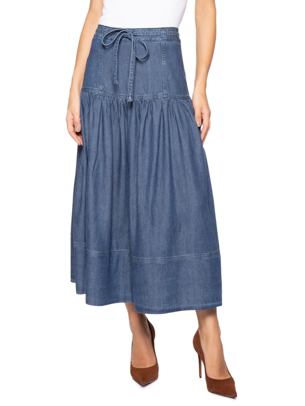 Saia Becky Fluity Dark Azul Bo.bô