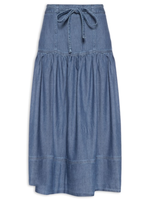 Saia Becky Fluity Dark - Azul
