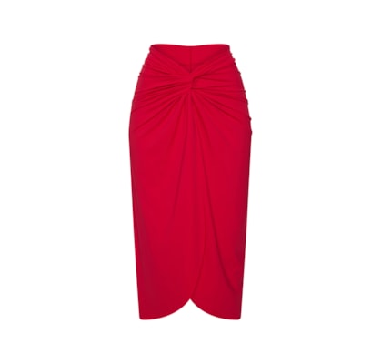 Saia Bio Com Trançado Fronta - Vermelha