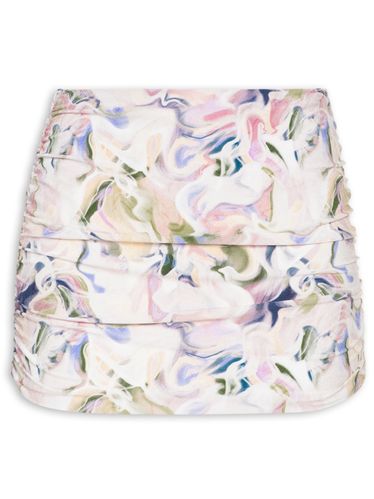 Saia Biquíni Com Hot Pants Aquarela Laura - Off Withe