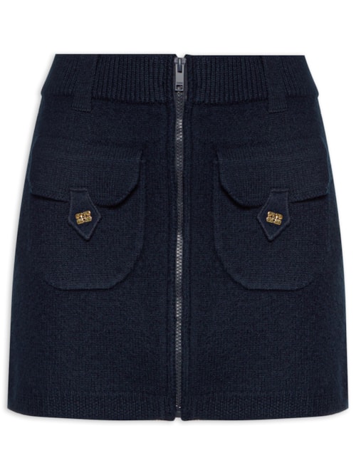 Saia Boiled Wool - Azul