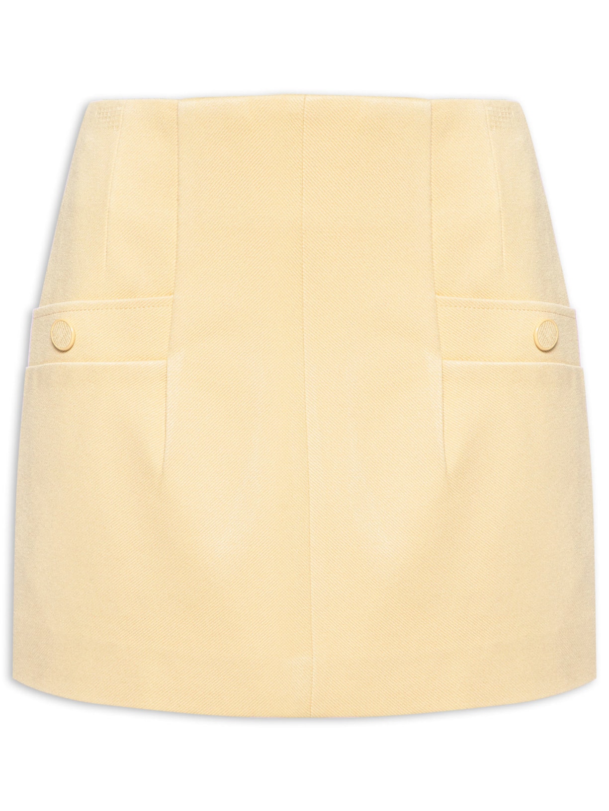 Saia Bolsos Twill Sarjado Nude - Bege