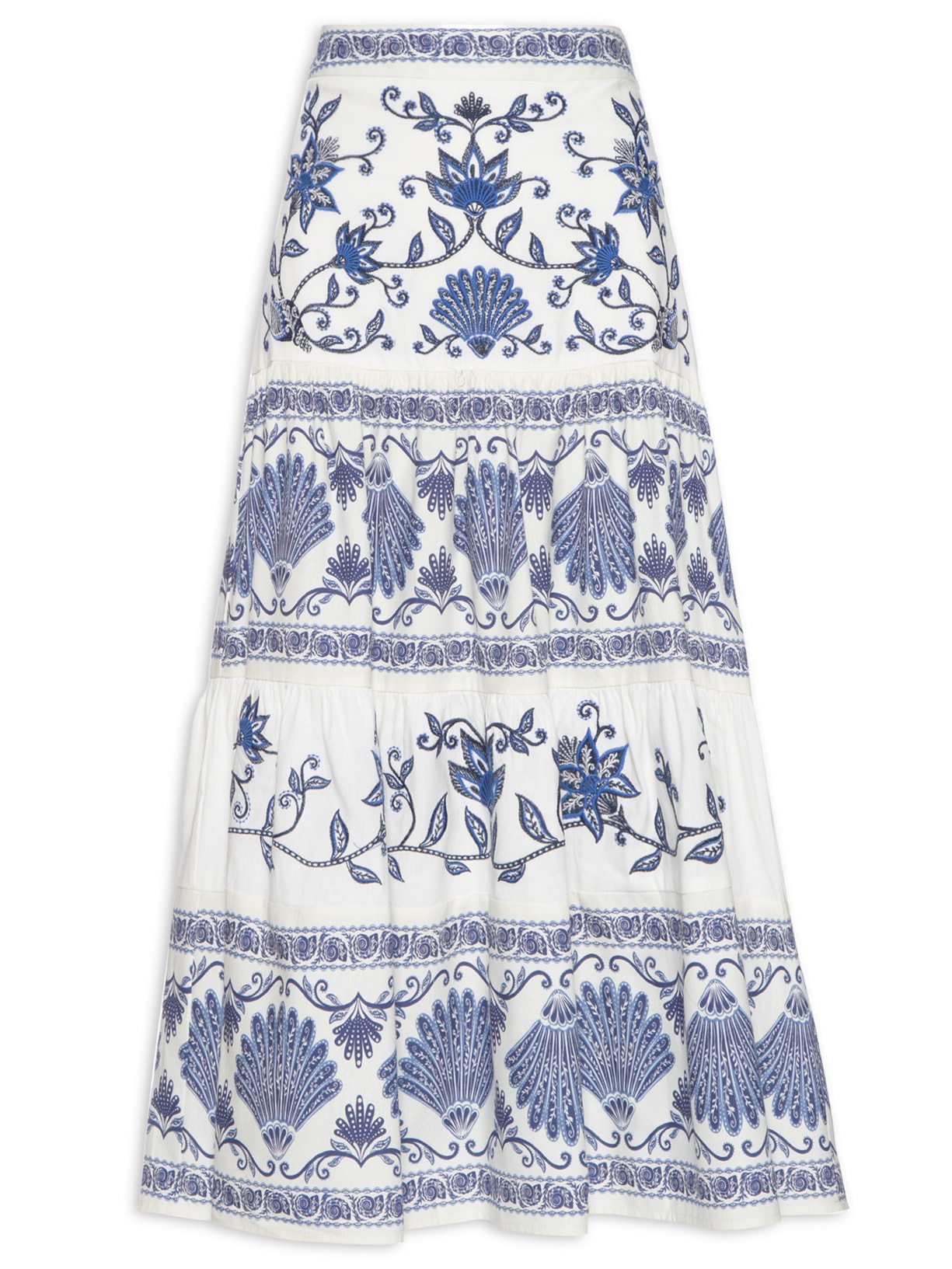 Saia Bordada Florença - Azul