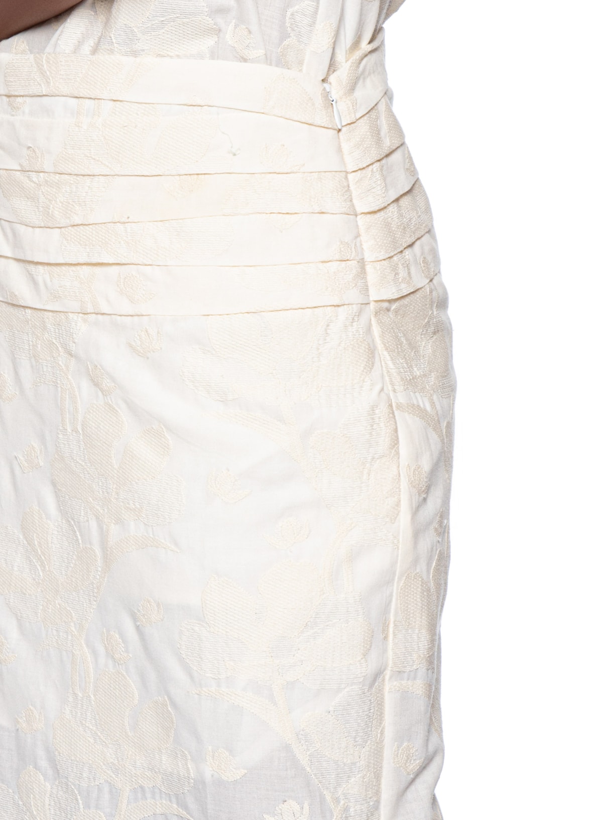 Saia Bordado Holambra Off White Maria Filó