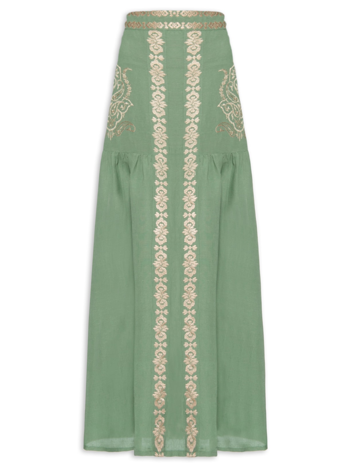 Saia Bordado Raja - Verde