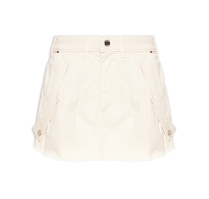 Saia Caixotinha De Sarja - Bege