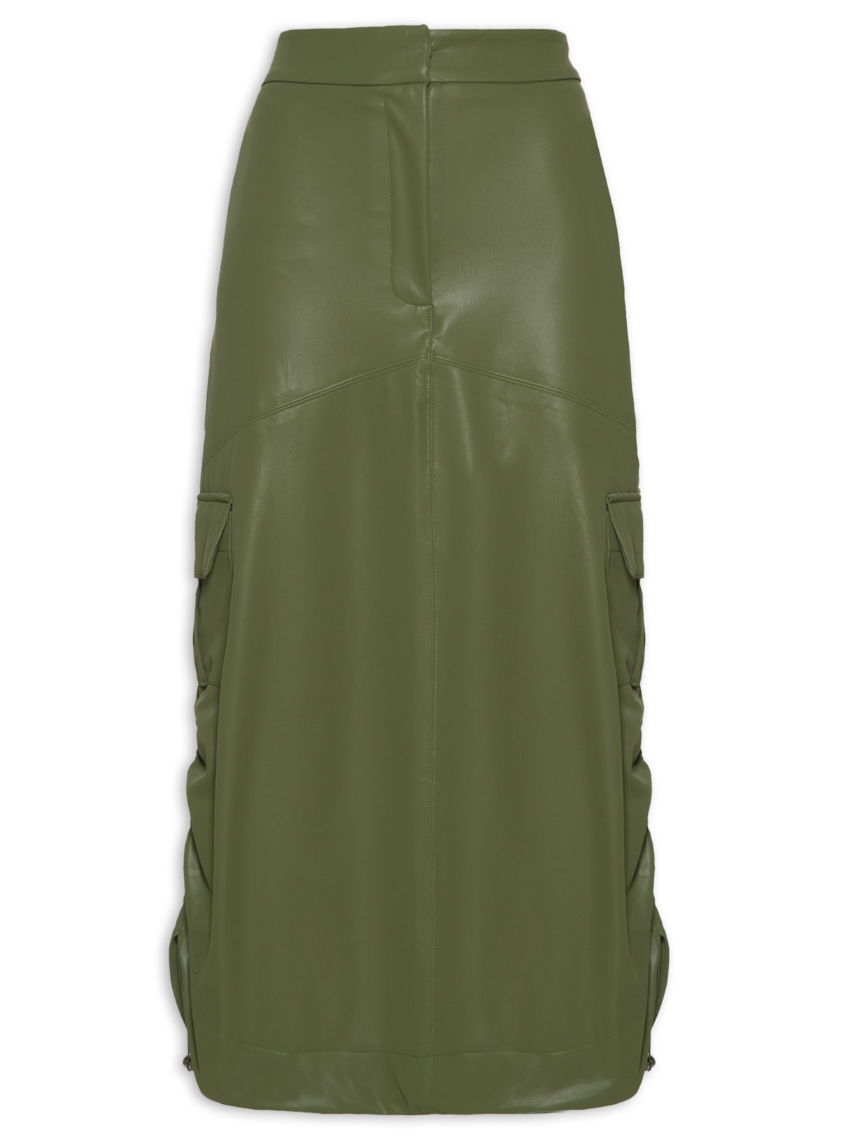 Saia Cargo Malha Leather - Verde
