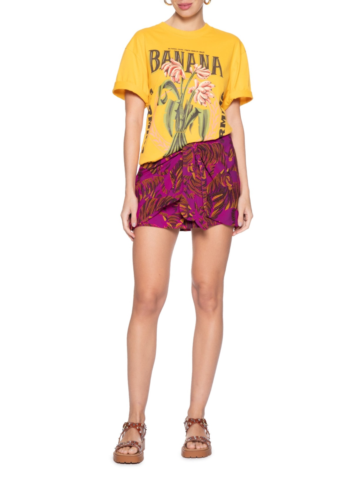 Saia Céu De Tigre Rosa Farm