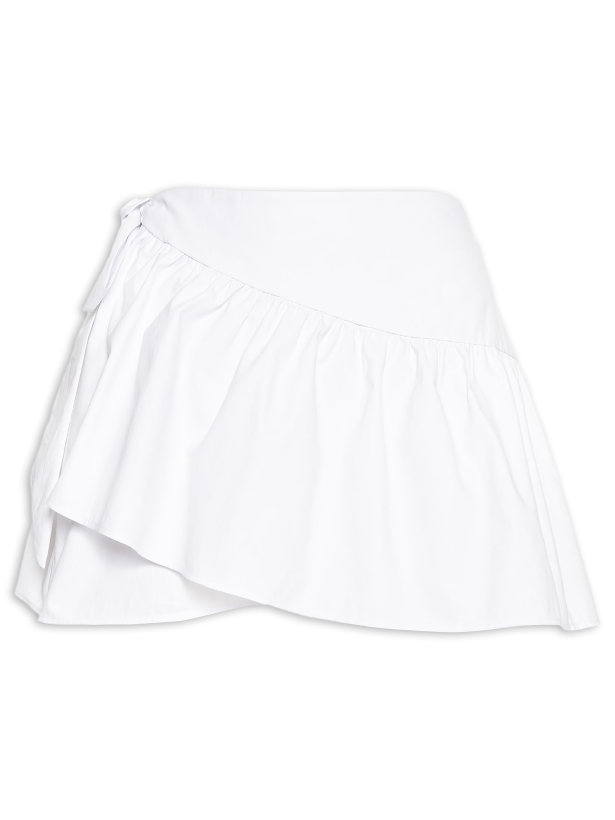 Saia Cintura Baixa Transpasse - Branco