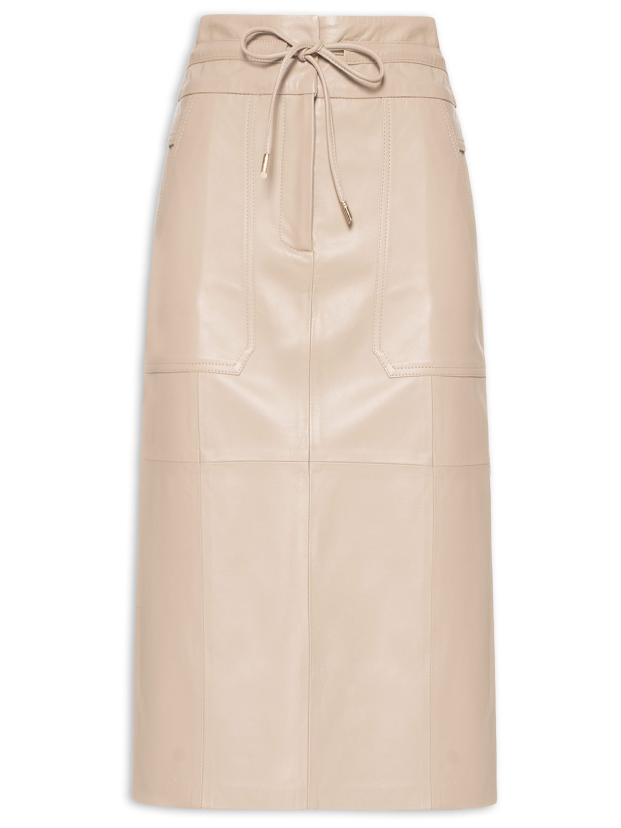 Saia Claudia Couro - Bege